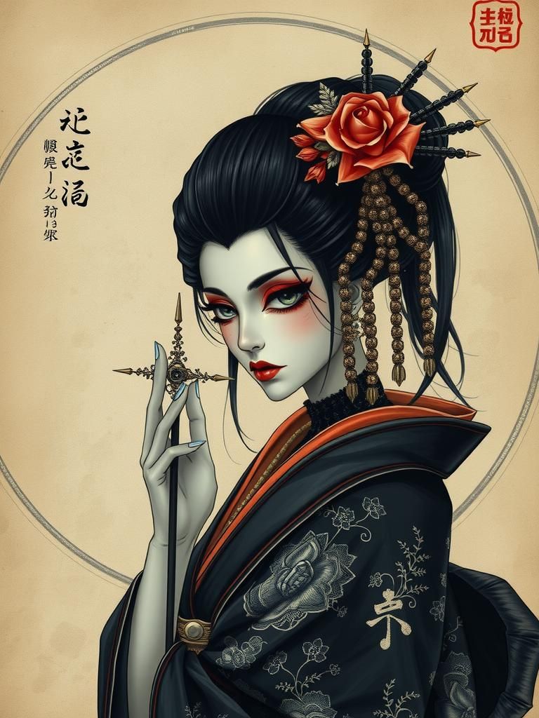 Gothic Geisha in Amano Style