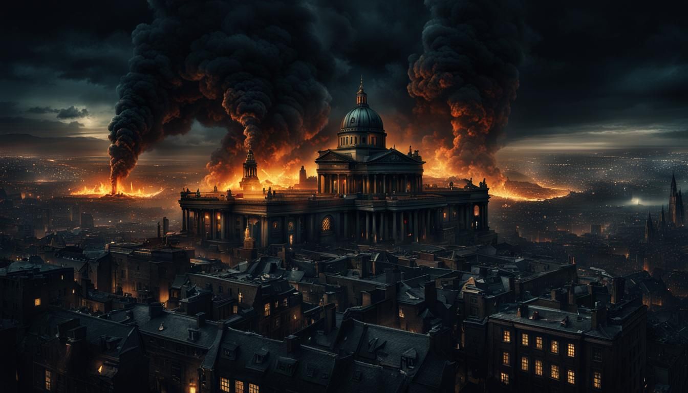 Epic November 5th Commemoration as Digital Matte Painting