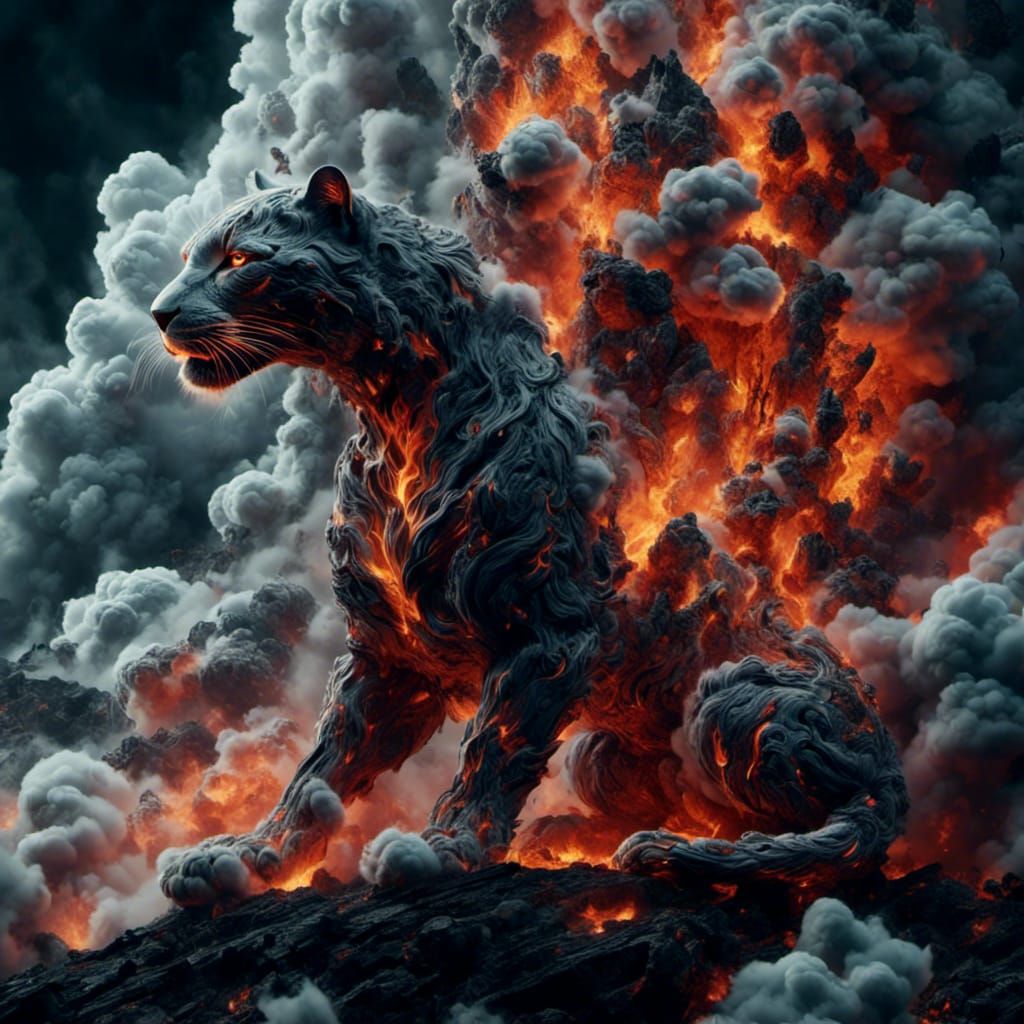 Fiery Leopard Wildlife Photography Concept