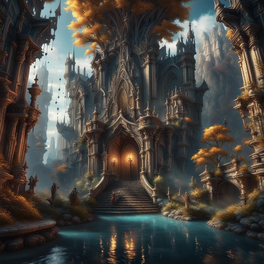 Fantastical Matte Painting in Deep Color