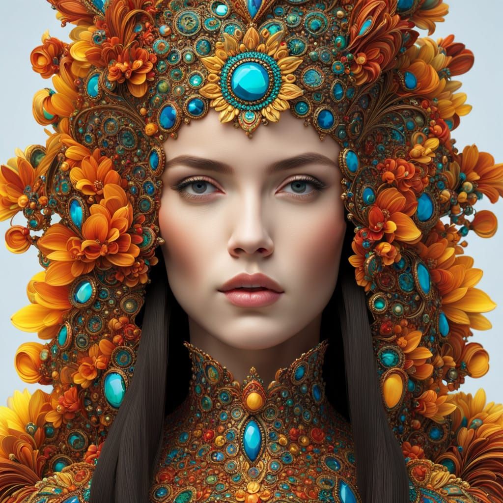 Fractal Goddess in Hyperrealistic Detail
