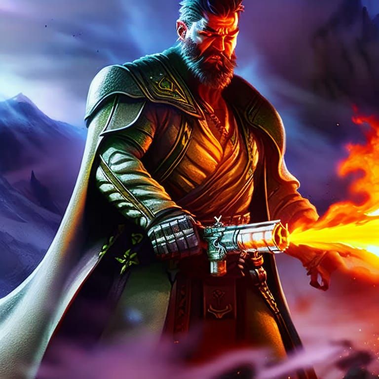 Fiery Breath: A Hyperrealistic Digital Illustration