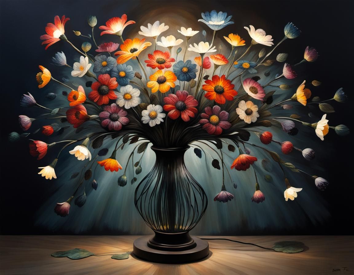 Magical Bouquet Lamp in Whimsical Style