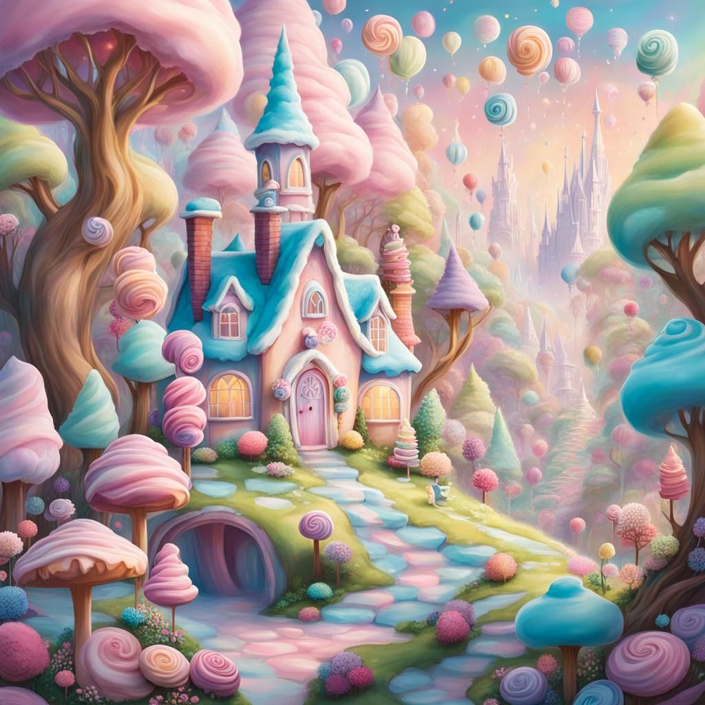 Enchanted Candy Forest with Chibi Girl