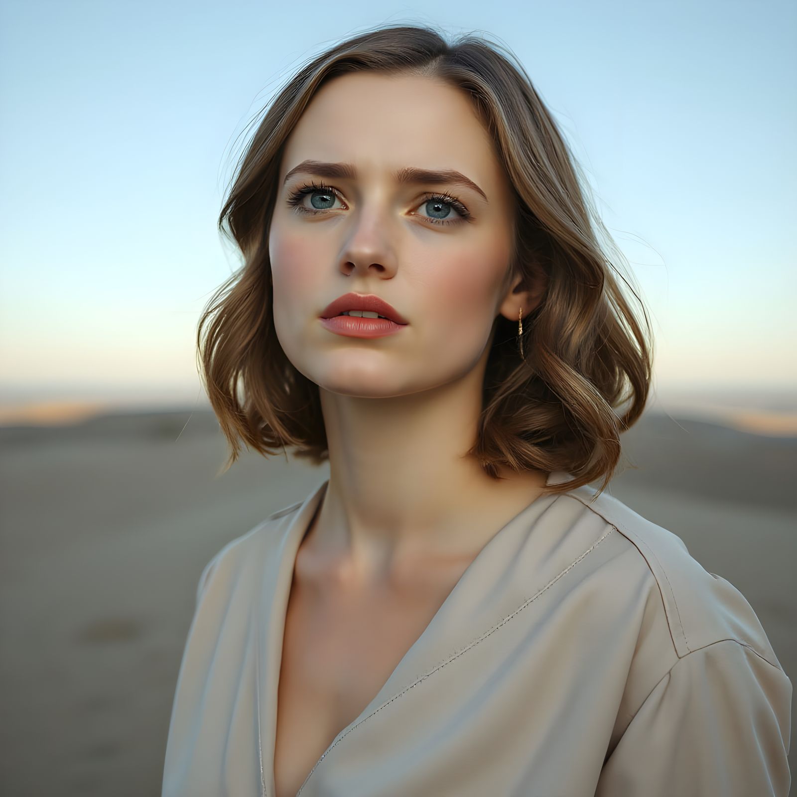 Flu-stricken Beauty: A Pale Woman's Vibrant Pain