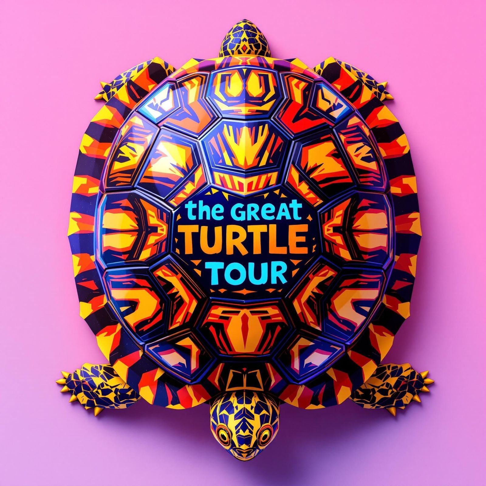 Vibrant Turtle Shell in 3D Anime Style