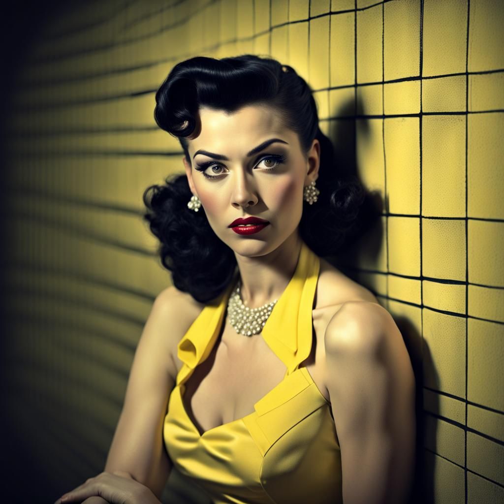 1950s Hollywood Glamour Portrait