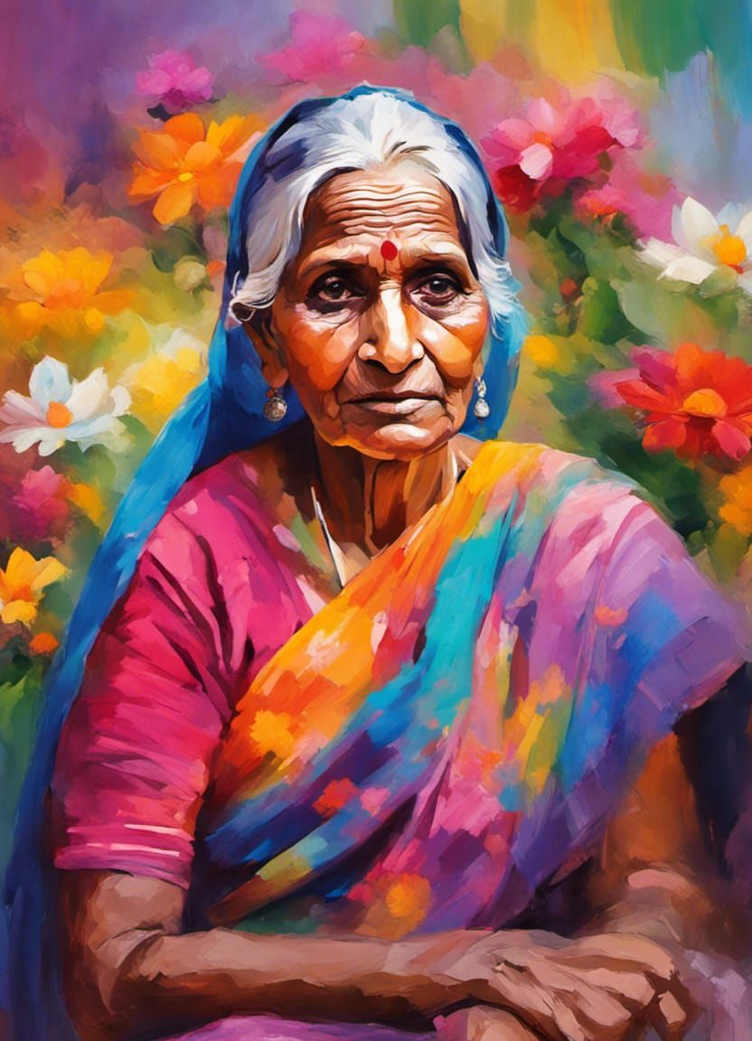 Impressionist Portrait of Amma