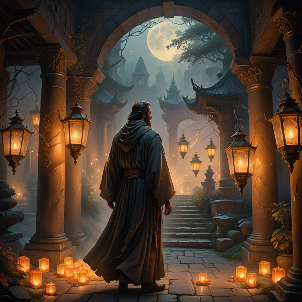 The Serene God of Death in Ethereal Robes