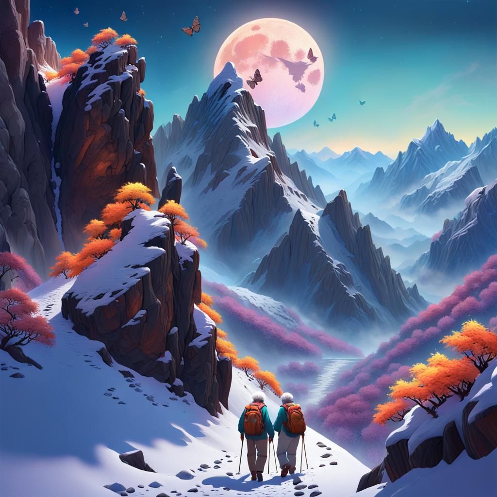 Mountain climb of love