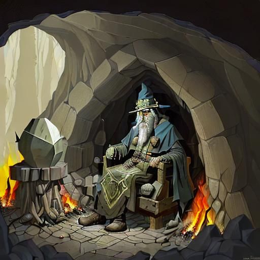 Wizard Shelters in Cave with Steampunk Style