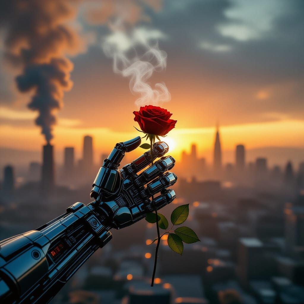 Terminator 2 Poster: Realistic Endoskeleton Hand Crushing Ro...