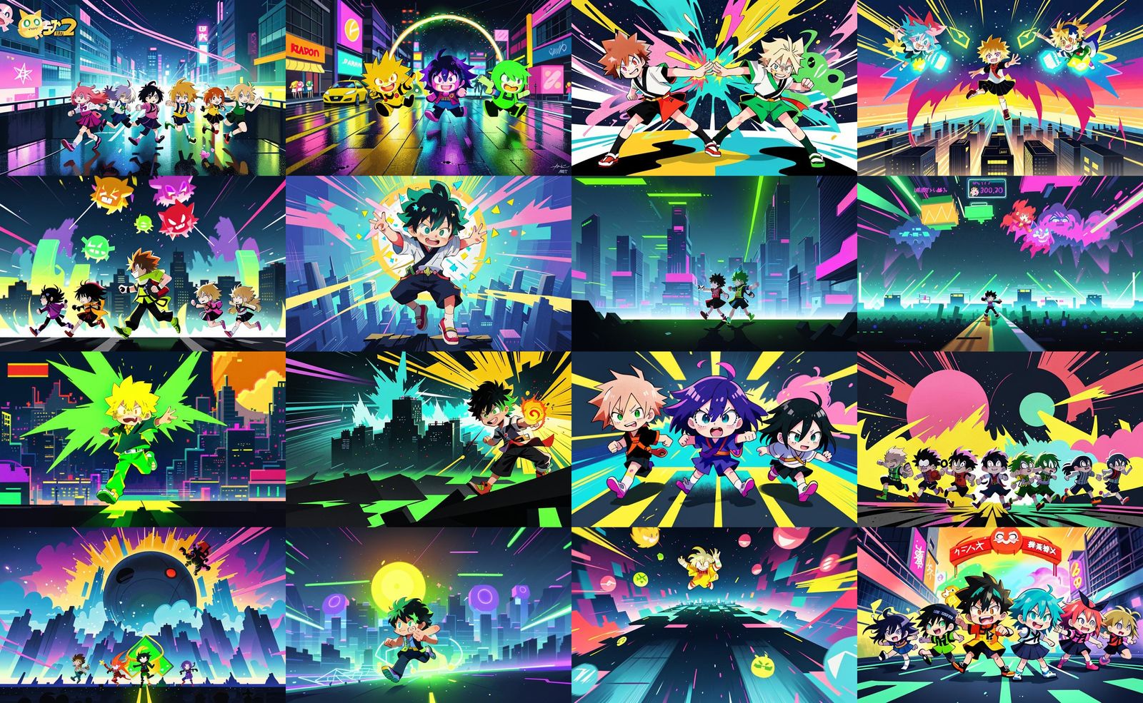 Geometry Dash Meets My Hero Academia: Anime Art