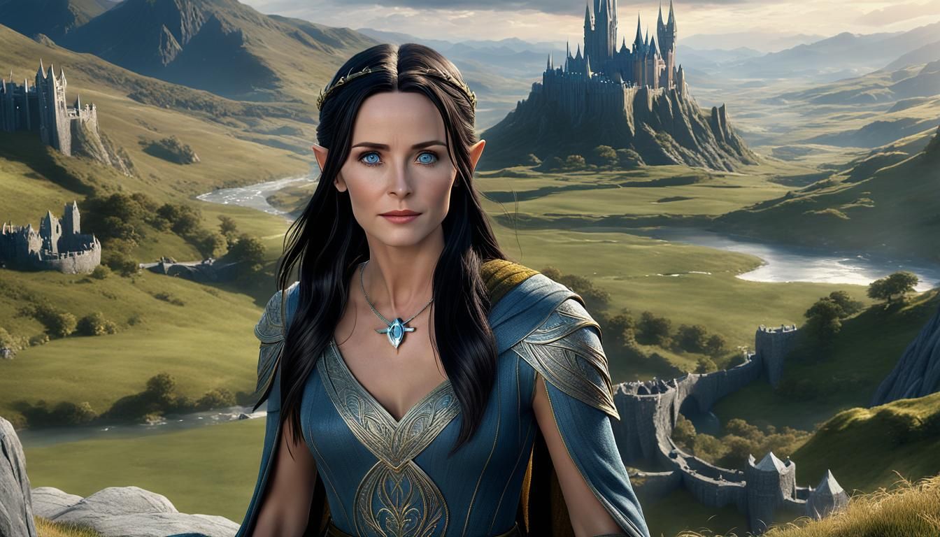 Courtney Cox as Arwen in Anime Style