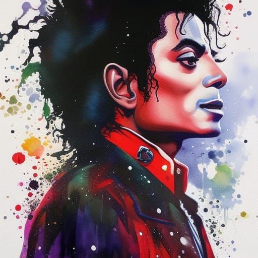 Michael Jackson: Liquid Gouache and Watercolor Painting