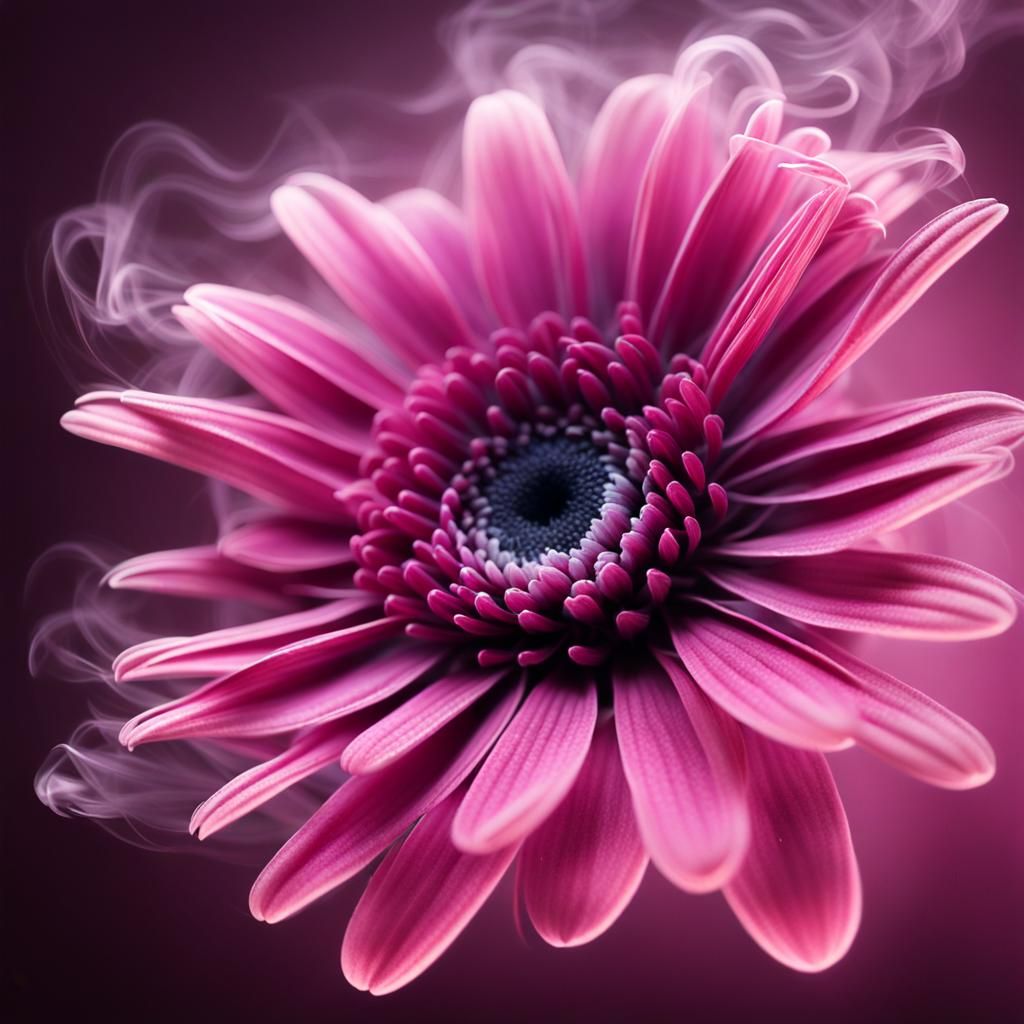 Raspberry Smoke Daisy in Steampunk Style