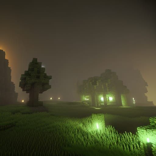 Minecraft Dark Fantasy Art in 8K Resolution