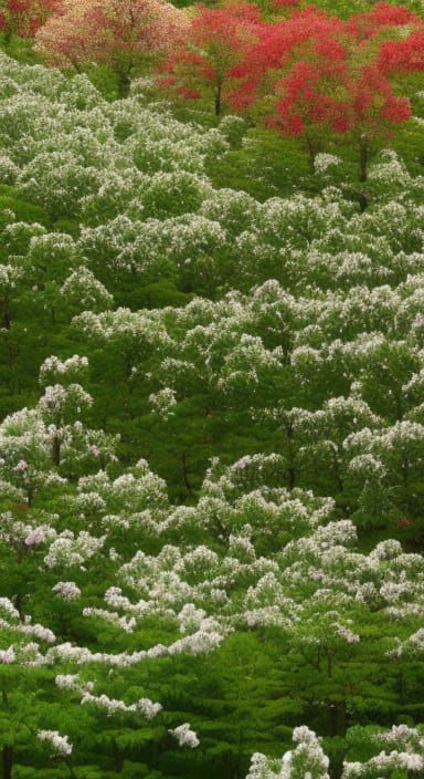 Abominably Beautiful Forest of Trees and Flowers