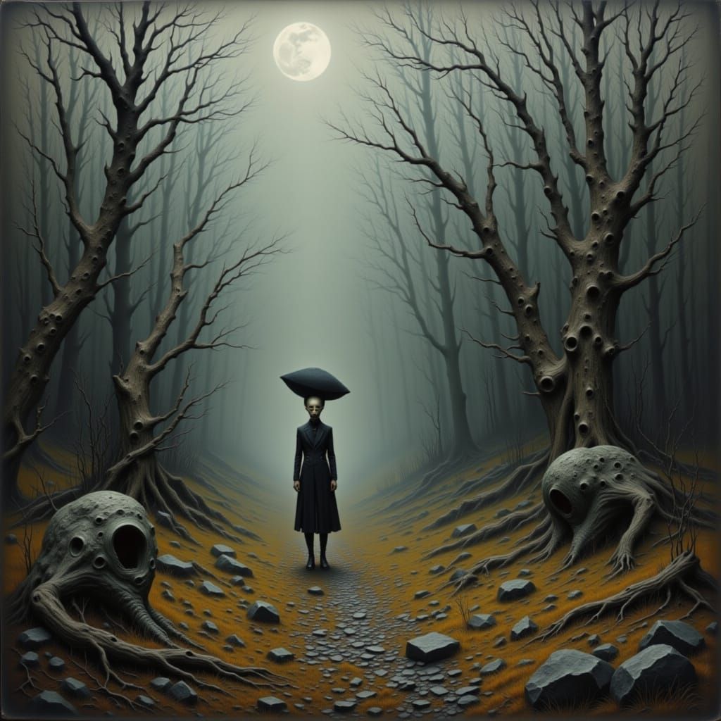 Eerie Dreamscape in Dark Fantasy Style