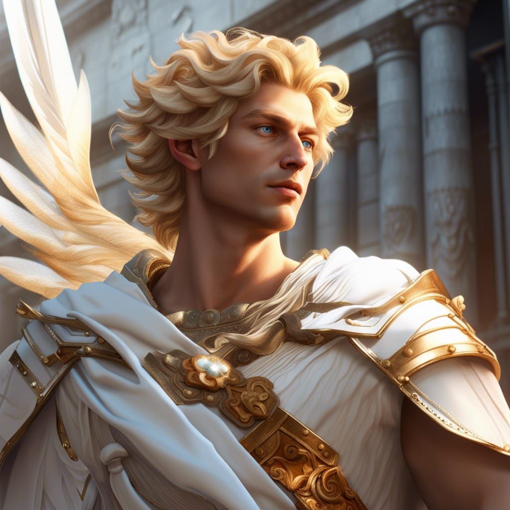 God Apollo in Dark Fantasy Style