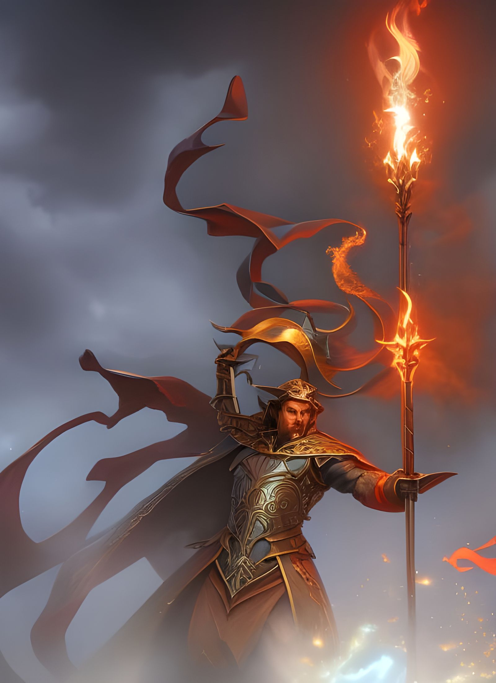 Dynamic Wizard Concept Art in 8K Resolution