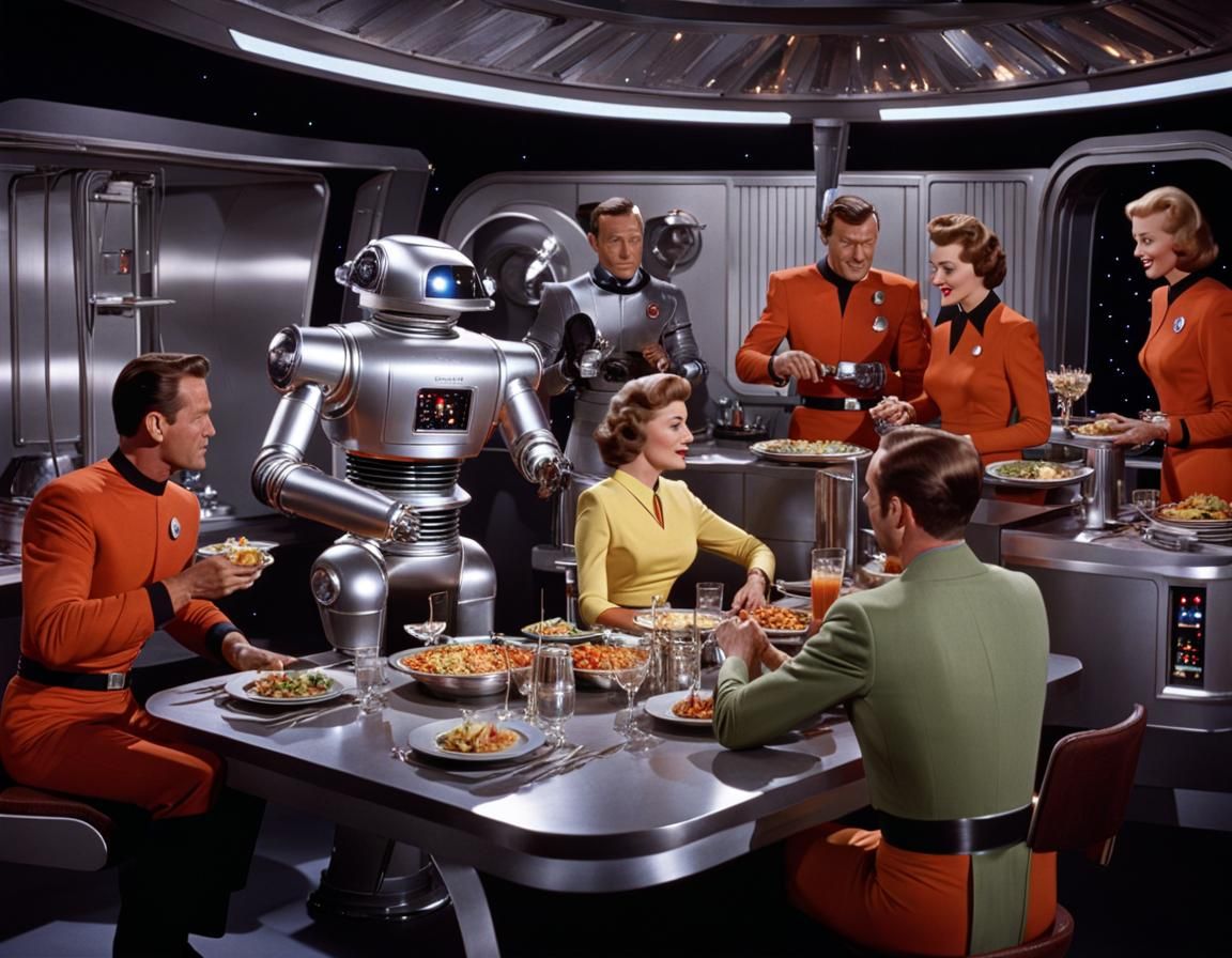 Retro Future: Robot Waiter on Spaceship Jupiter 2
