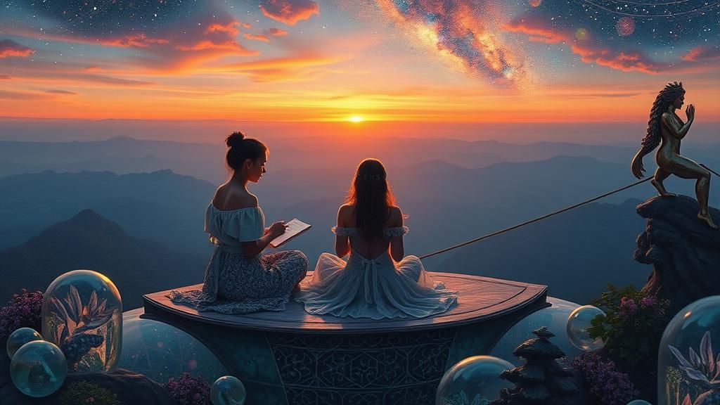 Ethereal Friendship: A Surreal Celestial Poem