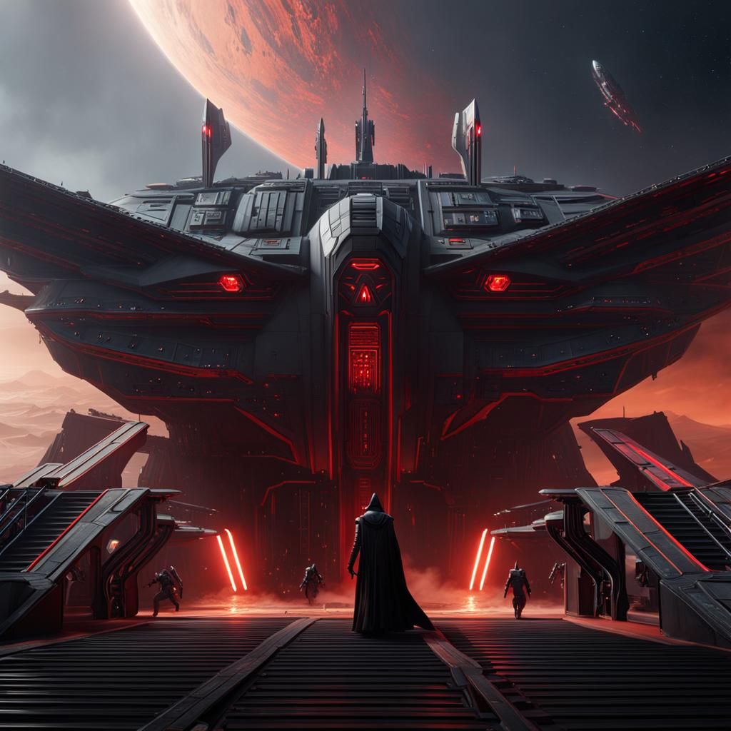 Sith Lord Descends from Spaceship