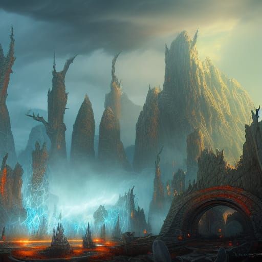 Fantastical Matte Painting in Deep Color