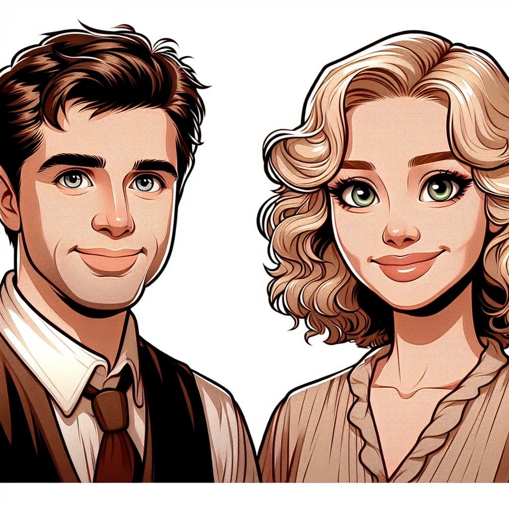 Beloved Movie Couple Reimagined as Pixar-Style Characters