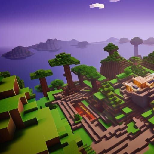 Minecraft Steve in Fortnite, Detailed Digital Painting