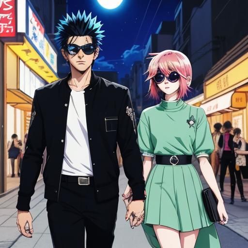 Cool anime couple.