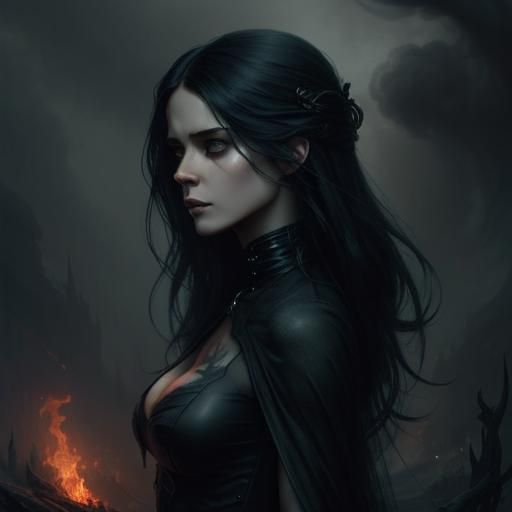 Gloomy Figure in Smoke: Evocative Digital Art