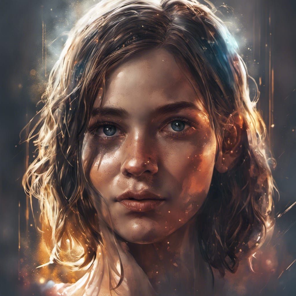 Light Shines in Darkness: Hyperrealistic Splash Art