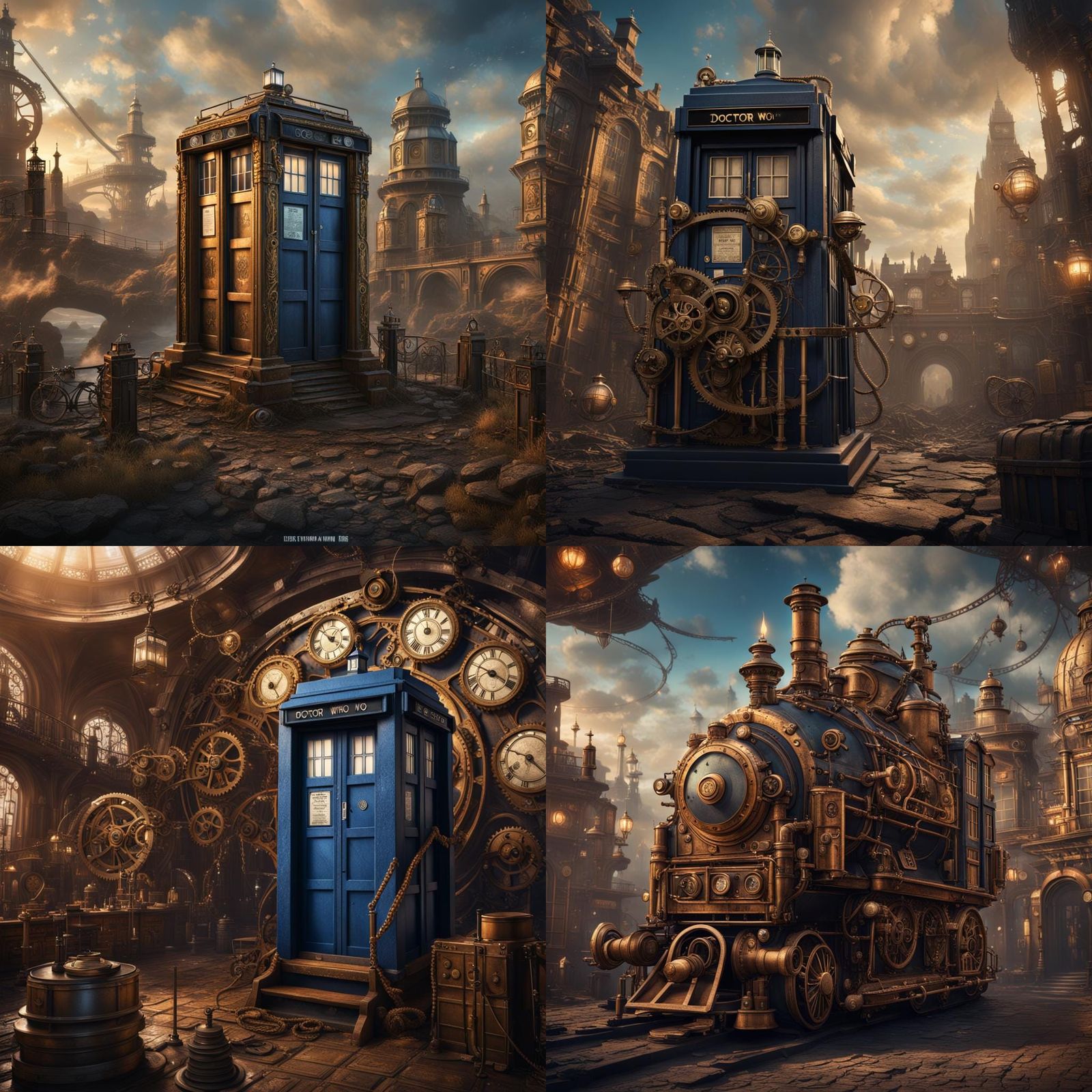 Doctor Who in Steampunk Style: Detailed Matte Painting