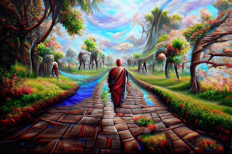 Endless Path: Detailed Digital Painting in 8K