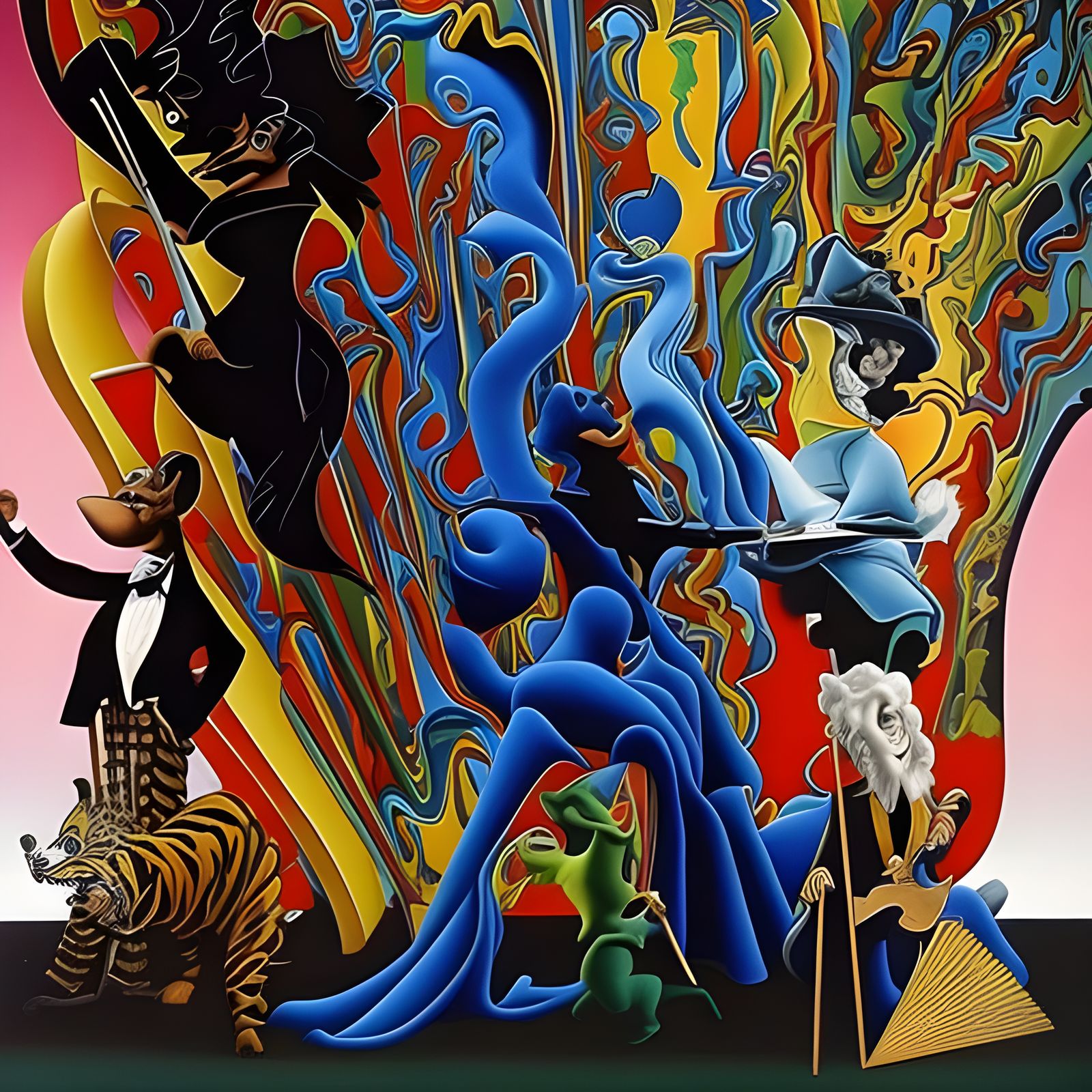 Abstract Art with Magical Particles and Light