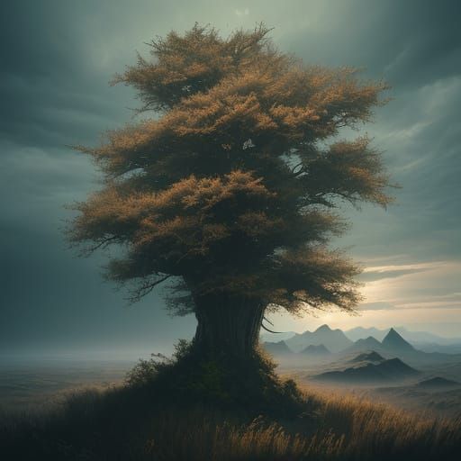 Epic Cinematic Nature Fractals in Film Grain