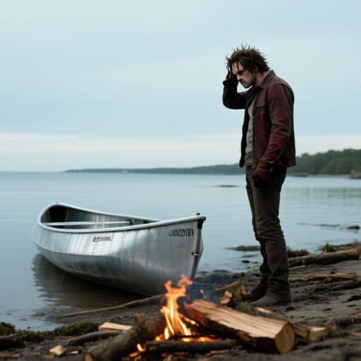 Jason Todd Contemplates Escape on a Shoreline