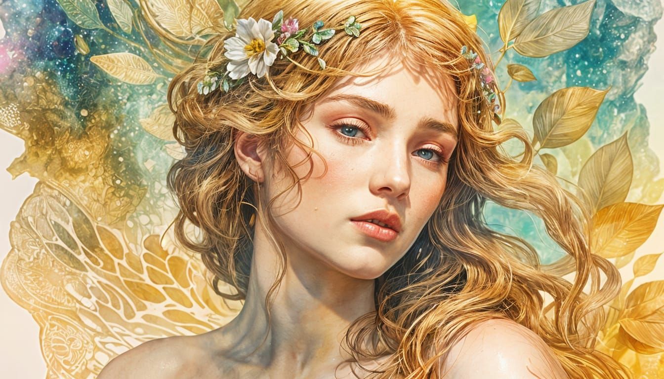 Aphrodite Portrait in Harlem Renaissance Style