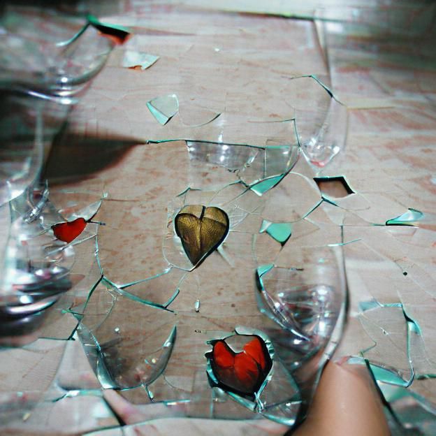 Shattered Glass Heart: A Symbol of Broken Emotions