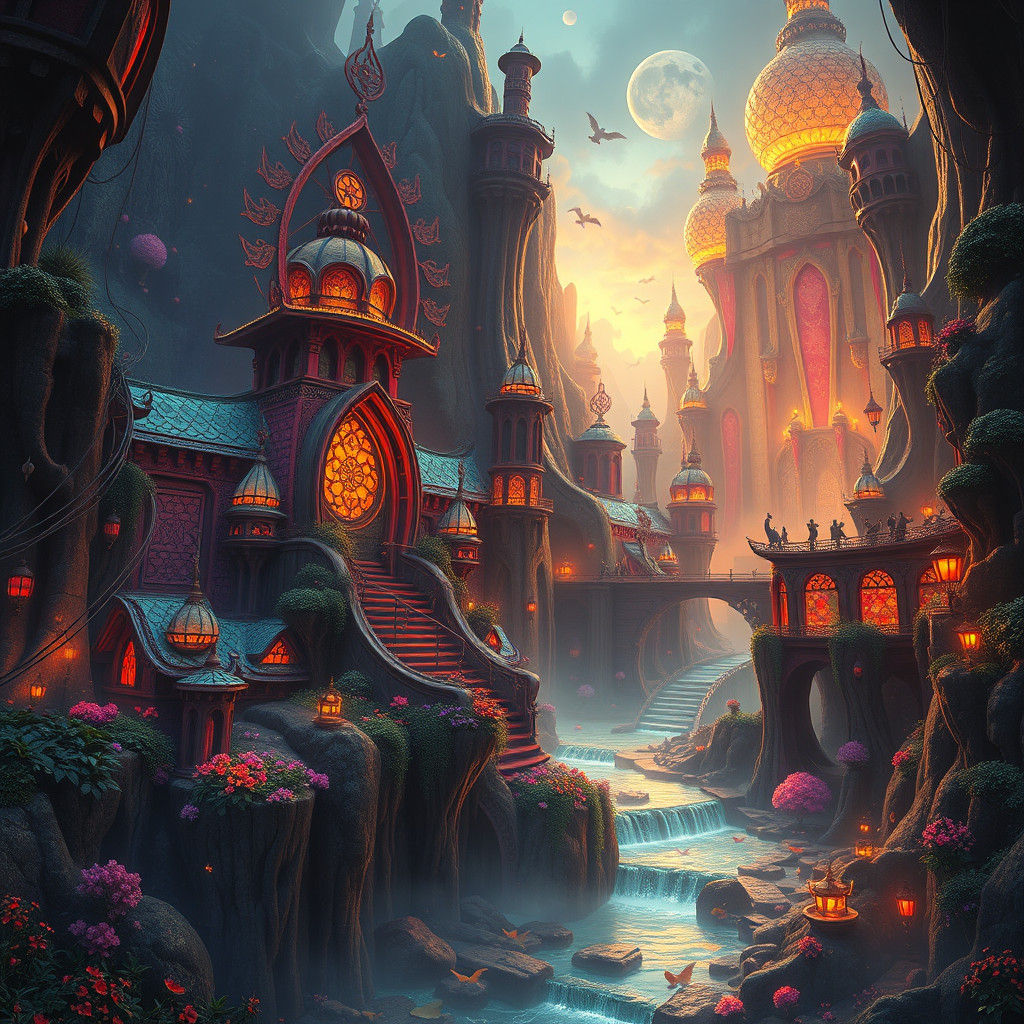 Mystical Fantasy Landscape in 8k Resolution