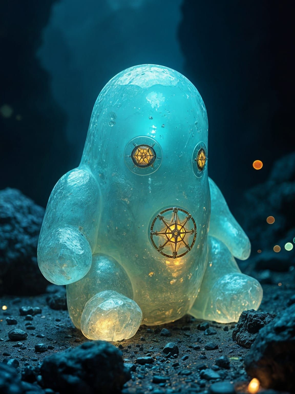 Crystal Golem in Mystical Cave