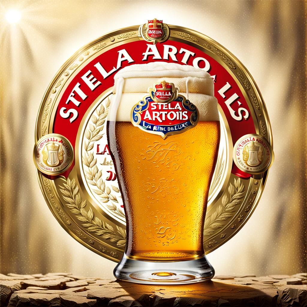 Stella Artois Lager Beer: A Classic Digital Rendering