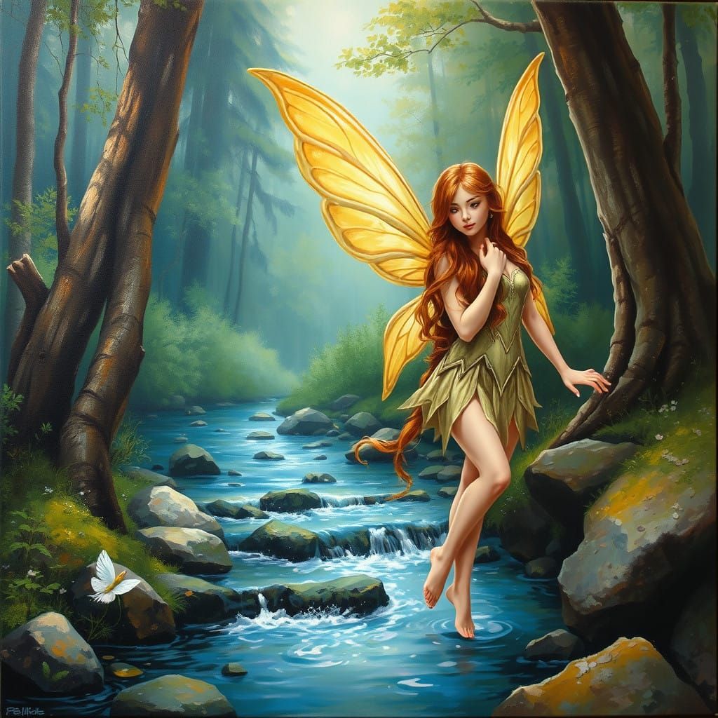 Enchanted Forest Fairy in Whimsical Realism