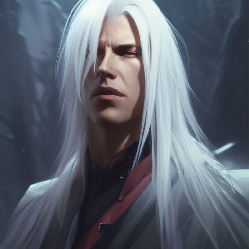 Devil Sephiroth Portrait in Artgerm Style