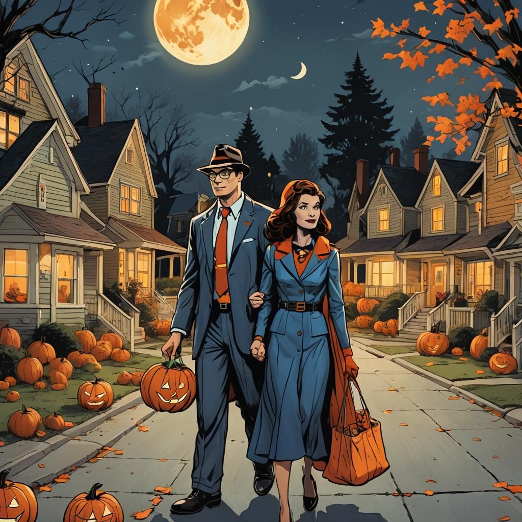 Clark Kent and Lois Lane celebrate Halloween