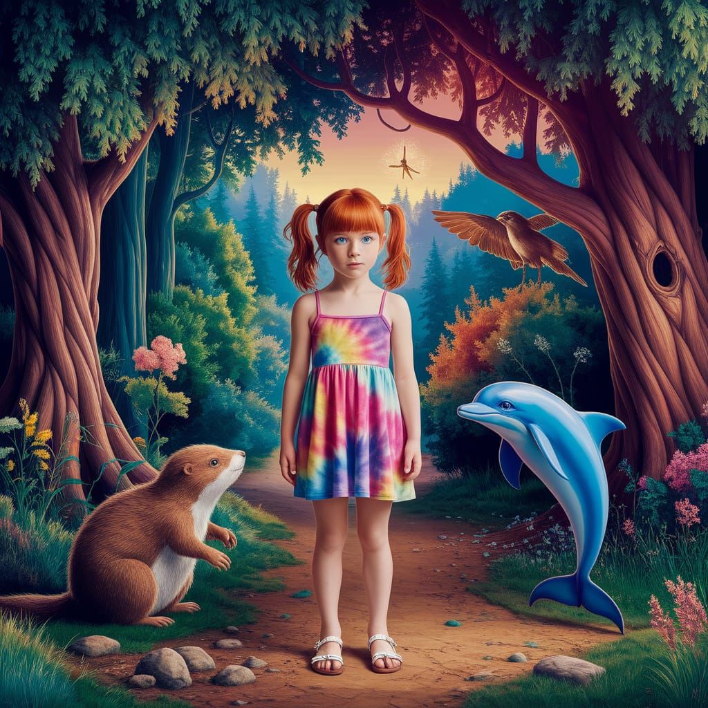 Enchanted Forest Encounter with Elemental Creatures