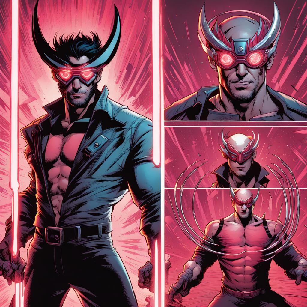 Superhero Mashup: Wolverine, Cyclops, and Gambit