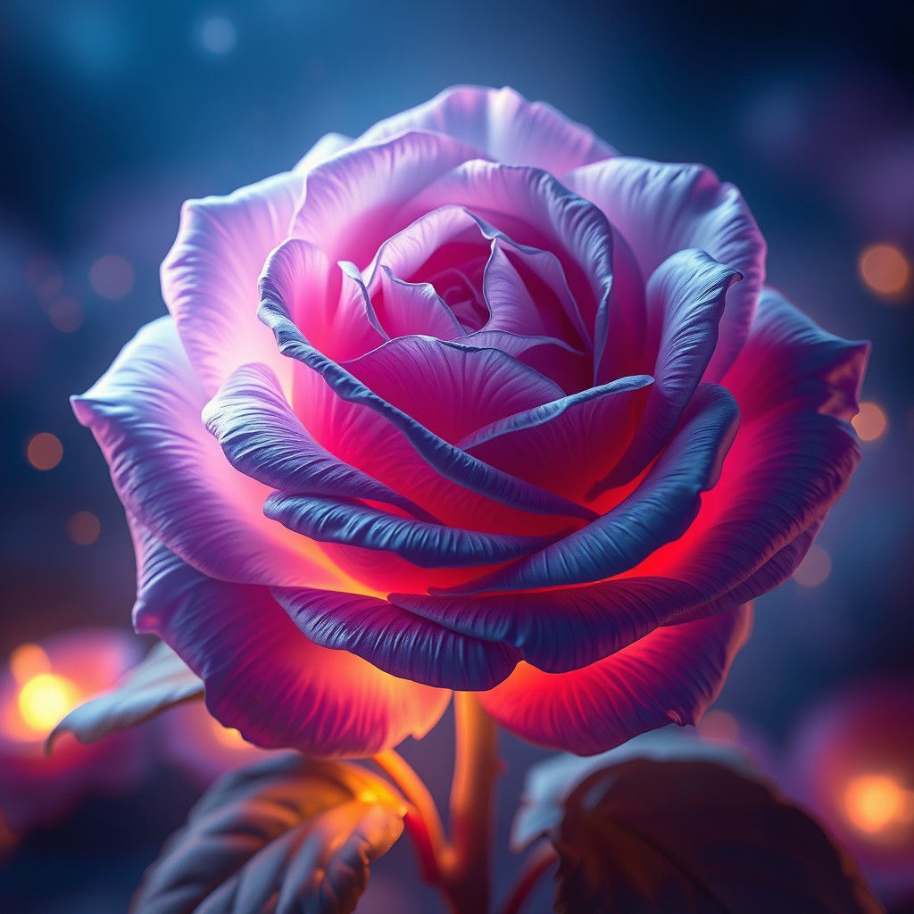Surreal Rose in Dreamlike Majesty